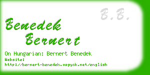 benedek bernert business card